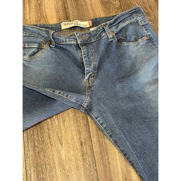 LEVI'S 518 SUPERLOW BOOT CUT DENIM JEANS SIZE 13M JR X29IN FLARE DISTRESSED WEST - Picture 6 of 9